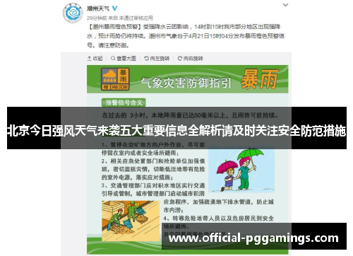 北京今日强风天气来袭五大重要信息全解析请及时关注安全防范措施